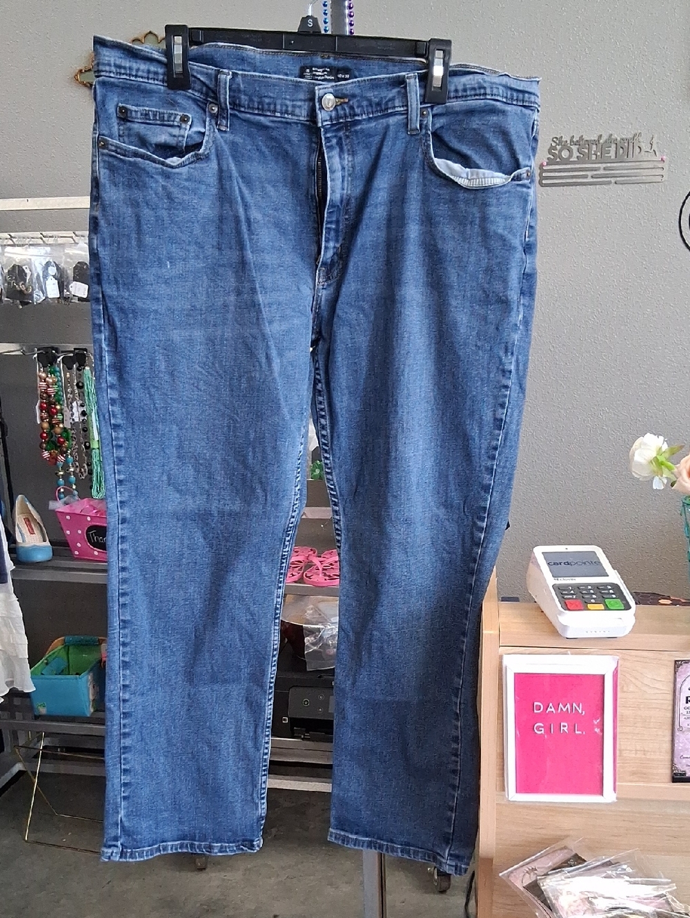 Men's Straight-Leg Blue Denim Jeans